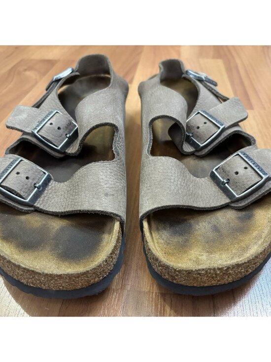 Birkenstock Milano Sandal Size 43 US 10 Men’s Brown Whale Nubuck Leather